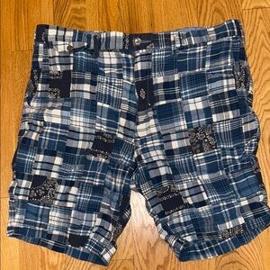 Vintage India madras from Ralph Lauren patchwork shorts